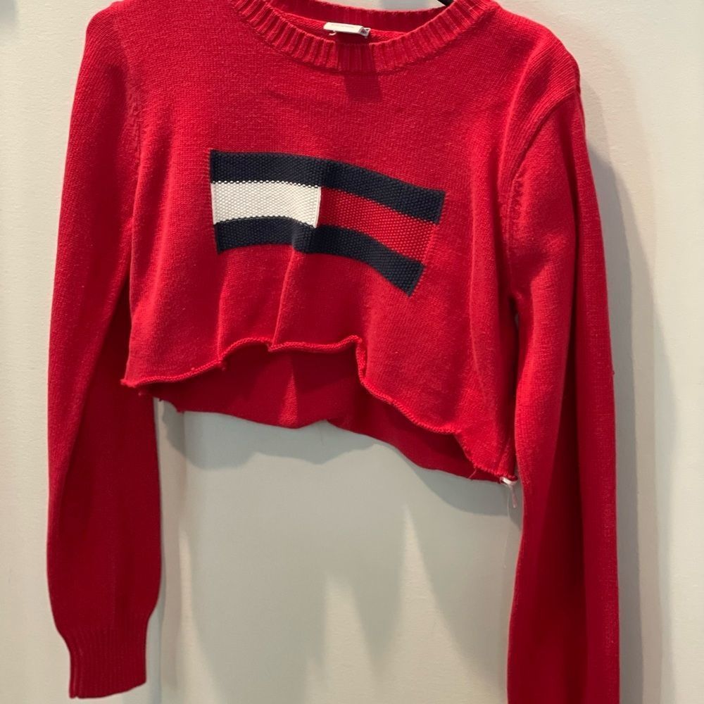 Tommy Hilfiger crop top red sweater